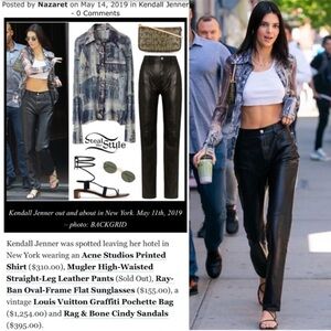 New In Box Rag & Bone Cindy Tie Leather Lace-Up Sandals In Black Size 8